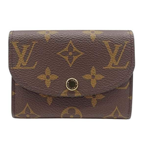 Louis Vuitton Women's Monogram Canvas Wallet Porte Monnaie Rosalie Rose Bal...
